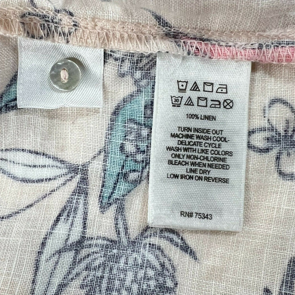 Rachel Ashwell Linen Floral Dress Size M - Picture 10 of 11